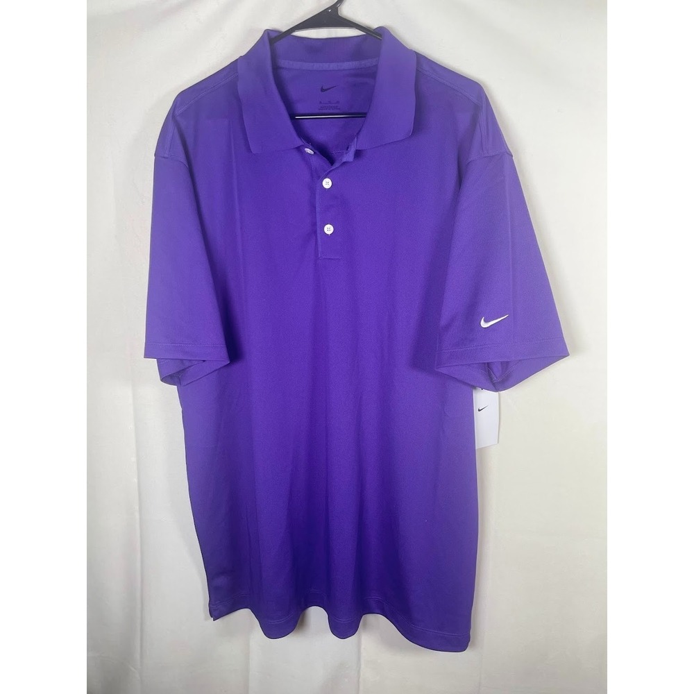 Nike Golf Men's Dri Fit Polo Shirt Purple Size XL Brand New